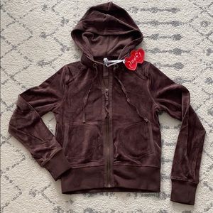 NWT Poof! Girls Zipper Hoodie L